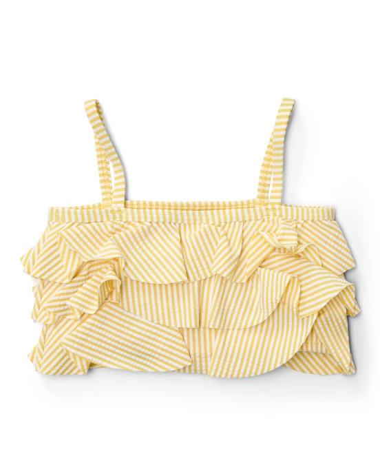 LITTLE DUTCH. Παιδικό σετ μπικίνι με βολάν Ocean Treasures Yellow - Νο 74/80