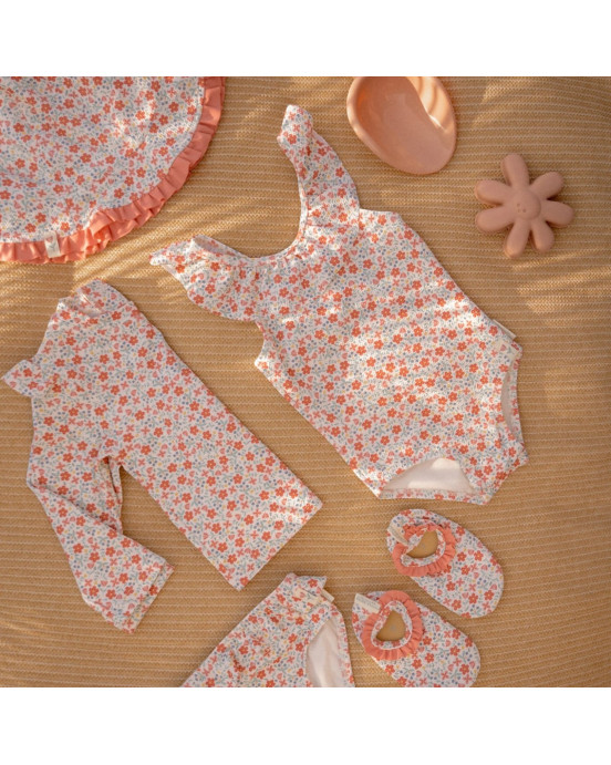 LITTLE DUTCH. Παιδικό μαγιό μπικίνι με βολάν Sunny Flowers Multi-colour - Νο 62/68