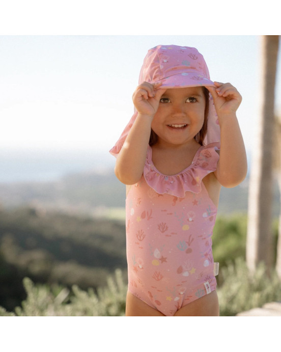 LITTLE DUTCH. Παιδικό καπέλο ήλιου Ocean Treasures Multi-colour - Νο 3 (48,5-50)