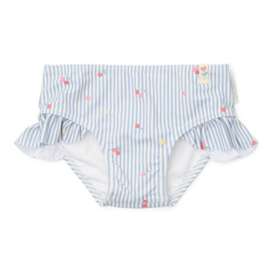 LITTLE DUTCH. Παιδικό μαγιό μπικίνι με βολάν Sunny Flowers Blue - Νο 74/80