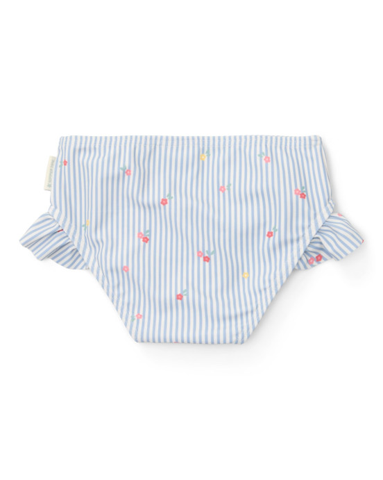 LITTLE DUTCH. Παιδικό μαγιό μπικίνι με βολάν Sunny Flowers Blue - Νο 74/80