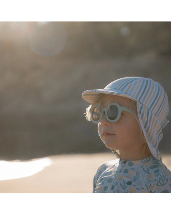 LITTLE DUTCH. Παιδικό καπέλο ήλιου Stripes Multi-colour - Νο 3 (48,5-50)