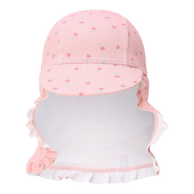 LITTLE DUTCH. Παιδικό καπέλο ήλιου Sunny Flowers Blush - Νο 3 (48,5-50)