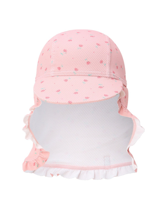 LITTLE DUTCH. Παιδικό καπέλο ήλιου Sunny Flowers Blush - Νο 3 (48,5-50)