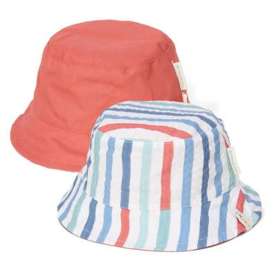 LITTLE DUTCH. Παιδικό καπέλο ήλιου διπλής όψης Stripes Multi-colour - Νο 3 (48,5-50)