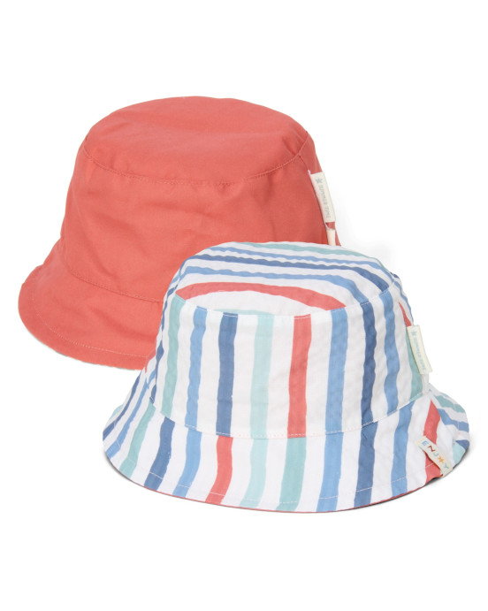 LITTLE DUTCH. Παιδικό καπέλο ήλιου διπλής όψης Stripes Multi-colour - Νο 3 (48,5-50)