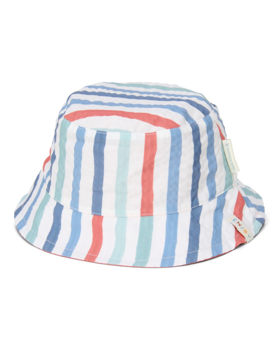 LITTLE DUTCH. Παιδικό καπέλο ήλιου διπλής όψης Stripes Multi-colour - Νο 1 (41-45)