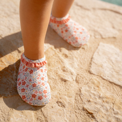 LITTLE DUTCH. Παιδικά παπουτσάκια θαλάσσης Sunny Flowers Multi-colour - Νο 19/20