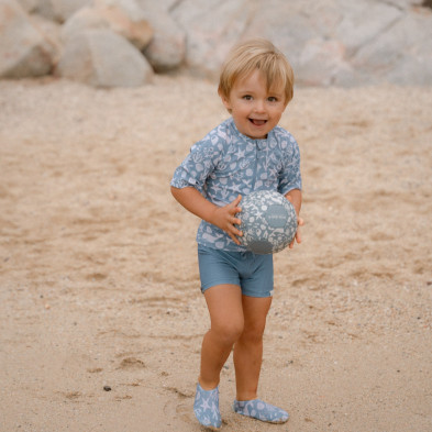 LITTLE DUTCH. Παιδικά παπουτσάκια θαλάσσης Sea Life Ocean Blue - Νο 19/20