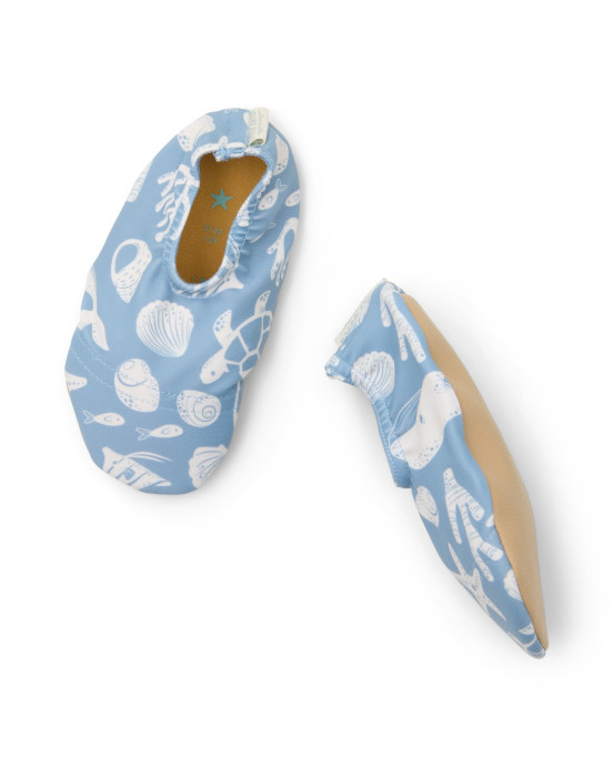 LITTLE DUTCH. Παιδικά παπουτσάκια θαλάσσης Sea Life Ocean Blue - Νο 25/26