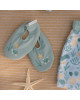 LITTLE DUTCH. Παιδικά παπουτσάκια θαλάσσης Seashells Surf Blue - Νο 21/22