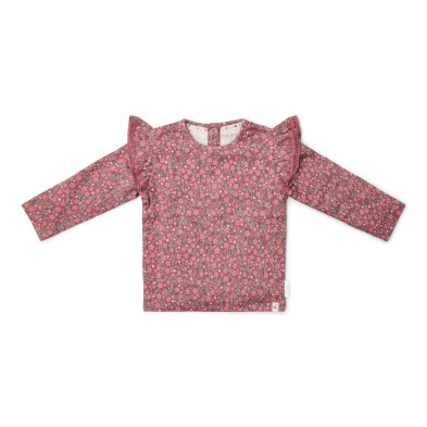 LITTLE DUTCH. Μπλουζάκι μακρυμάνικο με βολάν Rouge Flower - Νο 92
