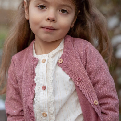 LITTLE DUTCH. Πουκάμισο μακρυμάνικο με βολάν Off White - Νο 80