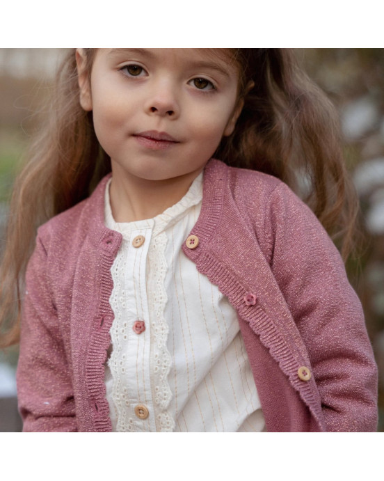 LITTLE DUTCH. Πουκάμισο μακρυμάνικο με βολάν Off White - Νο 80