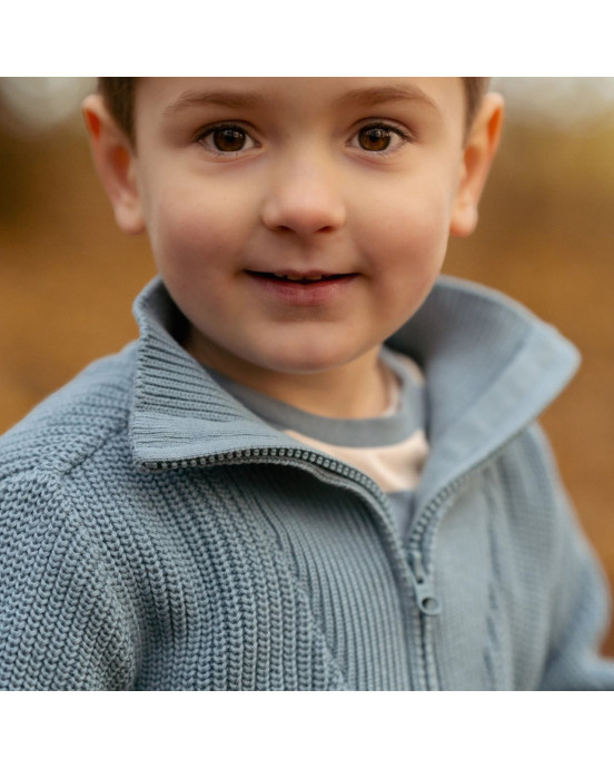 LITTLE DUTCH. Μπλουζάκι μακρυμάνικο Stone Blue Stripe - Νο 92