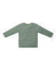LITTLE DUTCH. Μπλουζάκι μακρυμάνικο με τσέπη Forest Green Stripe - Νο 98