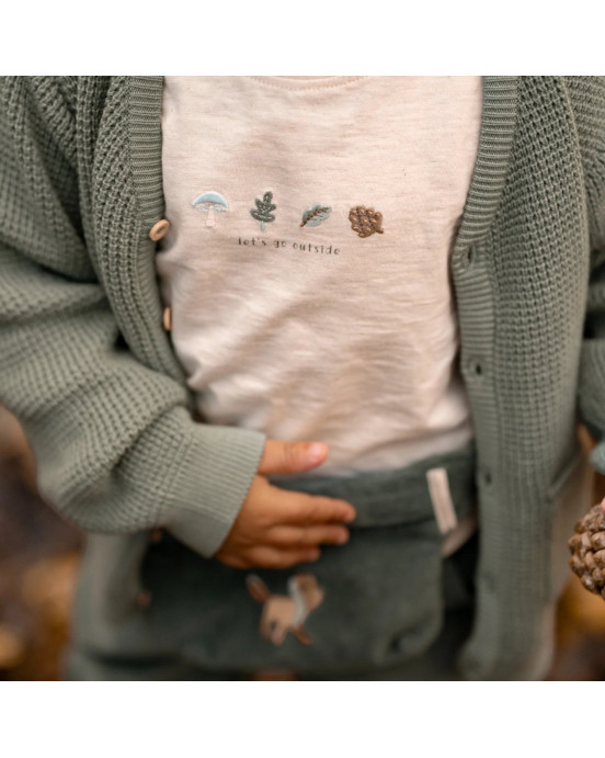 LITTLE DUTCH. Μπλουζάκι μακρυμάνικο με κέντημα Sand Melee - Νο 86