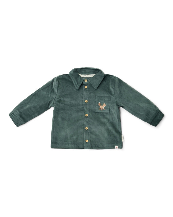 LITTLE DUTCH. Πουκάμισο μακρυμάνικο Night Green - Νο 98