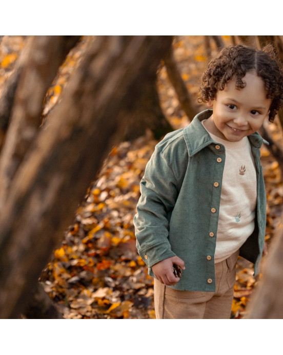 LITTLE DUTCH. Πουκάμισο μακρυμάνικο Night Green - Νο 74