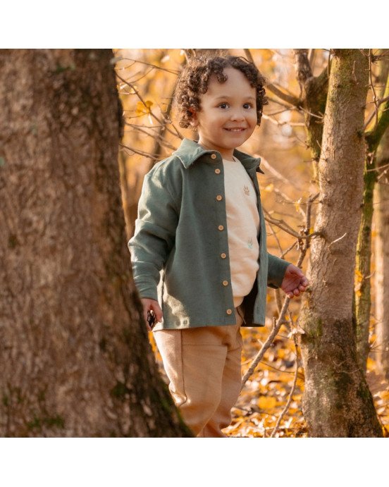 LITTLE DUTCH. Πουκάμισο μακρυμάνικο Night Green - Νο 80