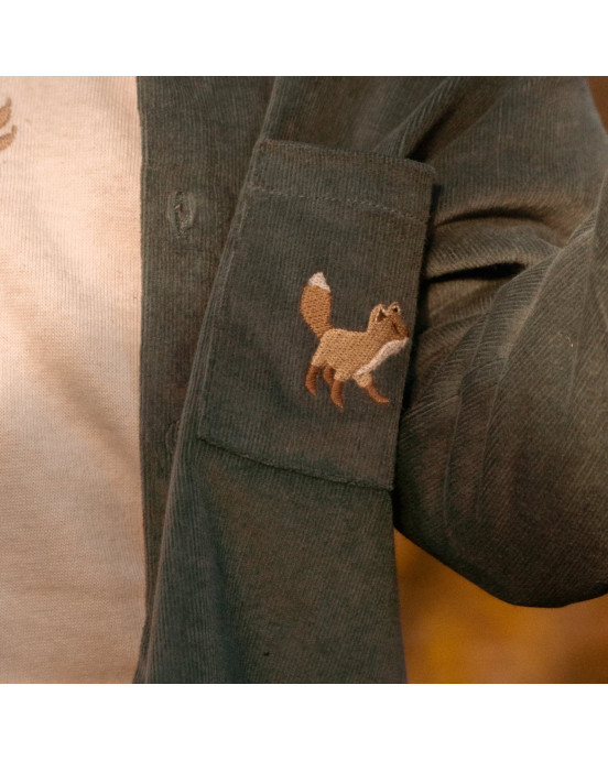 LITTLE DUTCH. Πουκάμισο μακρυμάνικο Night Green - Νο 86