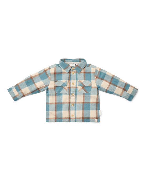 LITTLE DUTCH. Πουκάμισο μακρυμάνικο Stone Blue Check - Νο 104