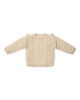LITTLE DUTCH. Πλεκτό πουλόβερ με βολάν στους ώμους Sand - Νο 86