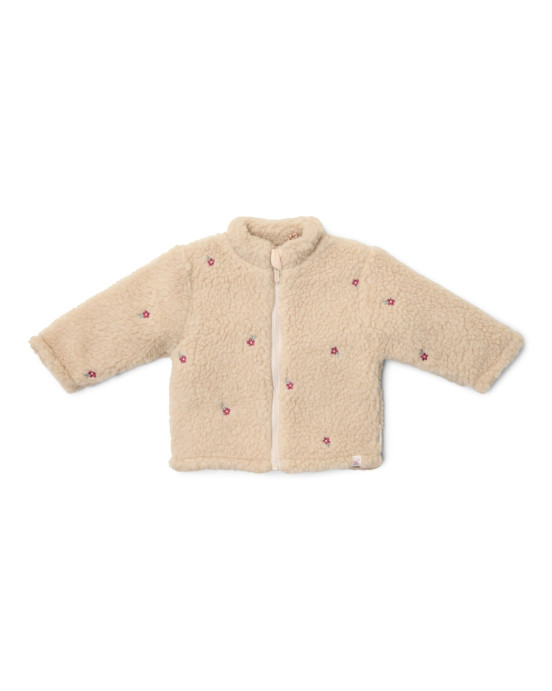 LITTLE DUTCH. Ζακέτα teddy με κέντημα Sand - Νο 80