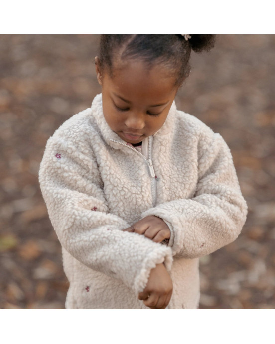 LITTLE DUTCH. Ζακέτα teddy με κέντημα Sand - Νο 80