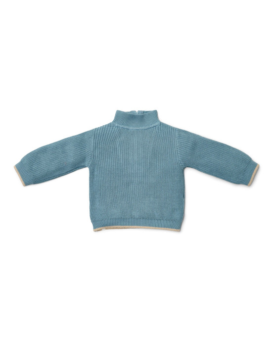 LITTLE DUTCH. Πλεκτό πουλόβερ Stone Blue - Νο 80