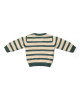 LITTLE DUTCH. Πλεκτό πουλόβερ Balsam Green Stripe - Νο 104