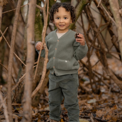 LITTLE DUTCH. Ζακέτα πλεκτή Forest Green - Νο 80