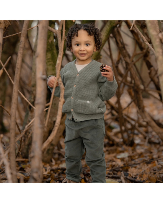 LITTLE DUTCH. Ζακέτα πλεκτή Forest Green - Νο 86