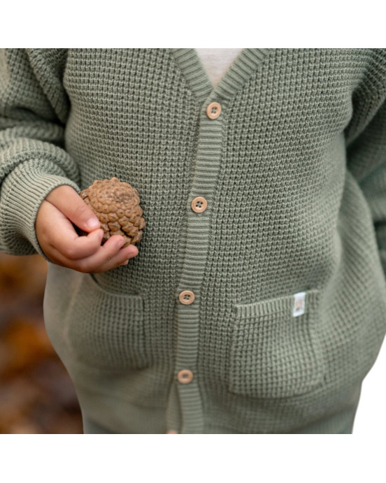 LITTLE DUTCH. Ζακέτα πλεκτή Forest Green - Νο 74