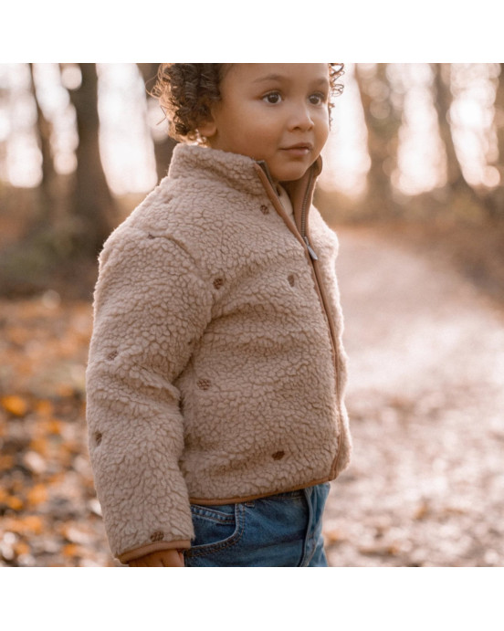 LITTLE DUTCH. Ζακέτα teddy Taupe - Νο 104