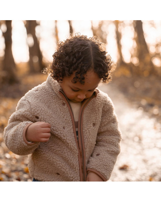 LITTLE DUTCH. Ζακέτα teddy Taupe - Νο 98