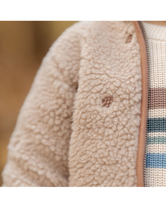 LITTLE DUTCH. Ζακέτα teddy Taupe - Νο 92