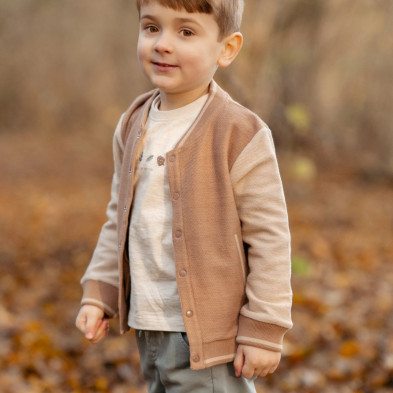 LITTLE DUTCH. Ζακέτα πλεκτή Brown/Taupe - Νο 74