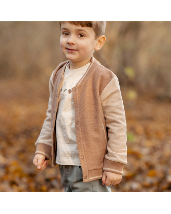 LITTLE DUTCH. Ζακέτα πλεκτή Brown/Taupe - Νο 92