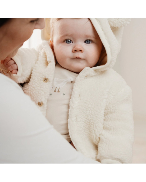 LITTLE DUTCH. Ζακέτα teddy Off White - Νο 68