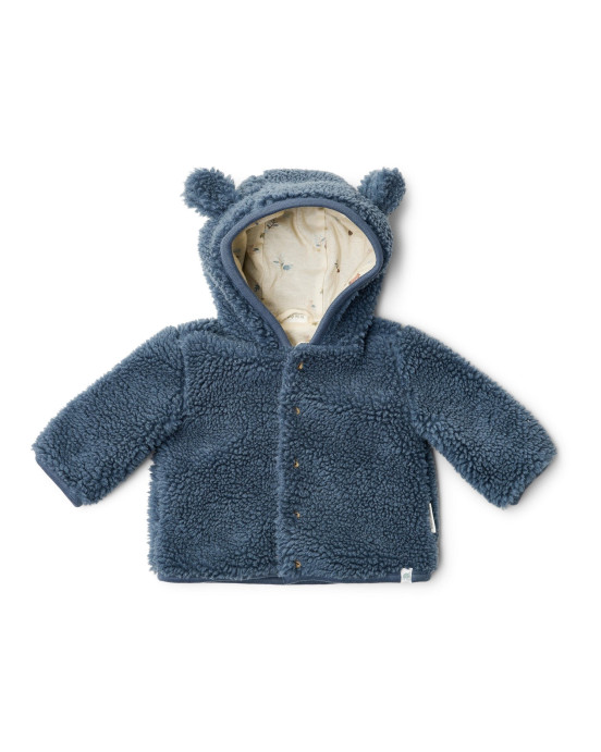 LITTLE DUTCH. Ζακέτα teddy Stone Blue - Νο 68