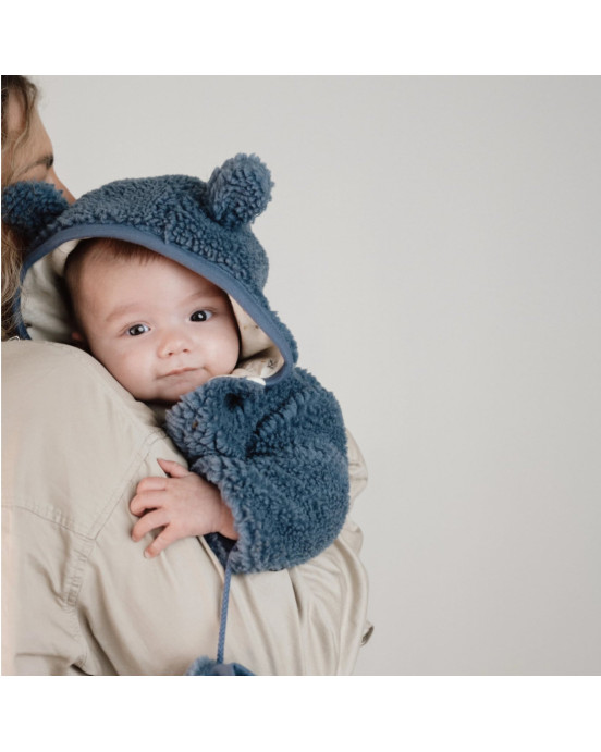 LITTLE DUTCH. Ζακέτα teddy Stone Blue - Νο 68