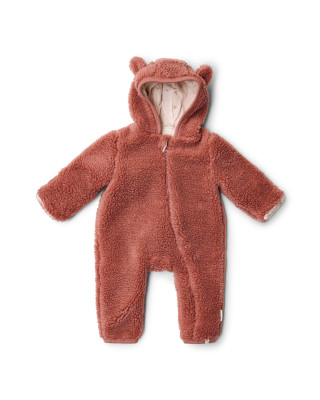 LITTLE DUTCH. Ολόσωμο φορμάκι εξόδου teddy Pink Blush - Νο 74/80