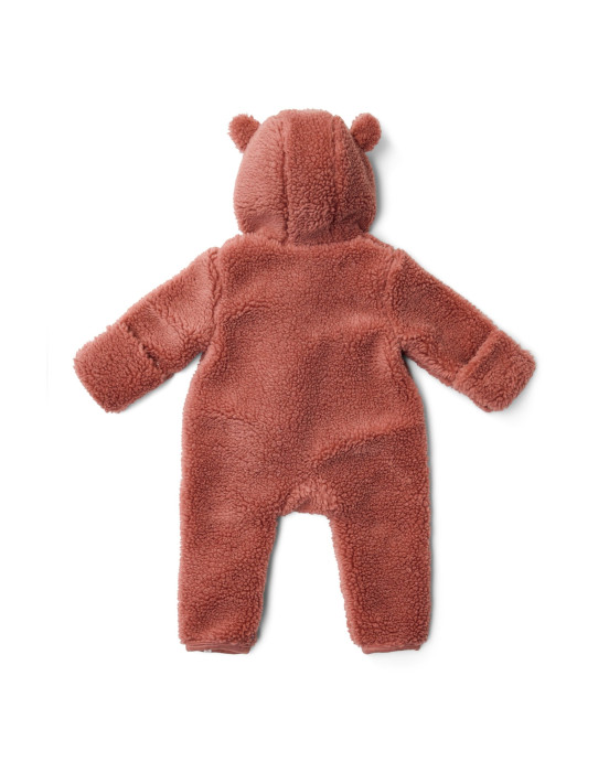 LITTLE DUTCH. Ολόσωμο φορμάκι εξόδου teddy Pink Blush - Νο 74/80