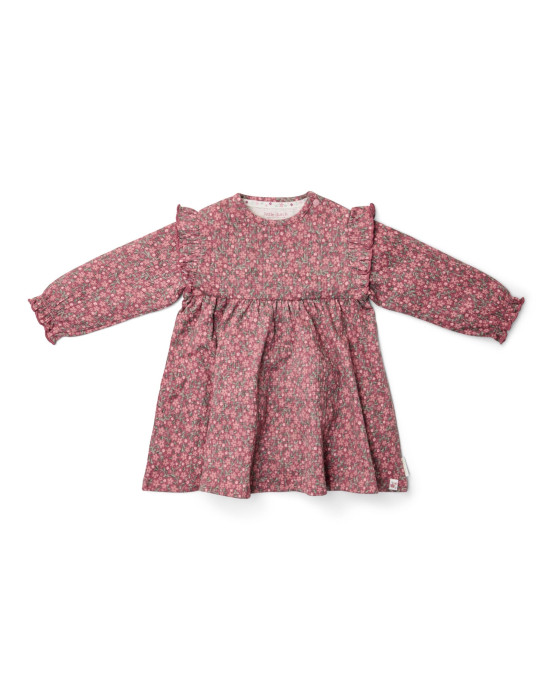 LITTLE DUTCH. Φορεματάκι μακρυμάνικο Rouge Flower - Νο 80