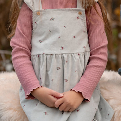 LITTLE DUTCH. Φορεματάκι αμάνικο Fairy Green Flower - Νο 104