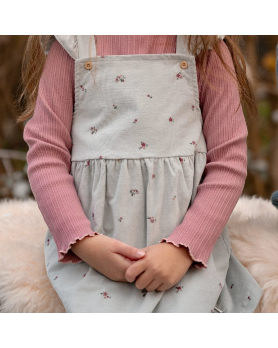 LITTLE DUTCH. Φορεματάκι αμάνικο Fairy Green Flower - Νο 104