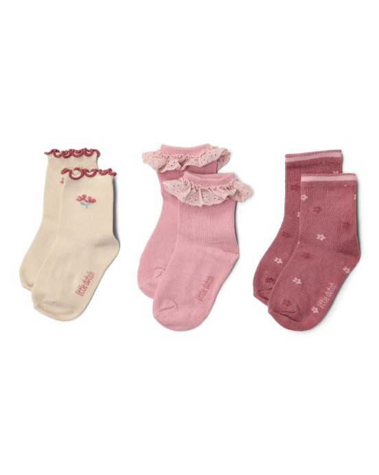 LITTLE DUTCH. Σετ 3 ζευγάρια κάλτσες Toddler Girl Multi - Νο 20/22 (12-24 μηνών)