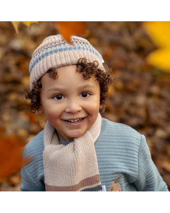 LITTLE DUTCH. Πλεκτό σκουφάκι Taupe - Νο 74/86