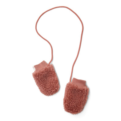 LITTLE DUTCH. Γαντάκια teddy Pink Blush - Νο 1 (0-3 μηνών)